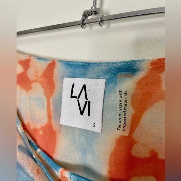Sheer Tie Dye Wrap Skirt | LA VI | Size S - Picture 3 of 3